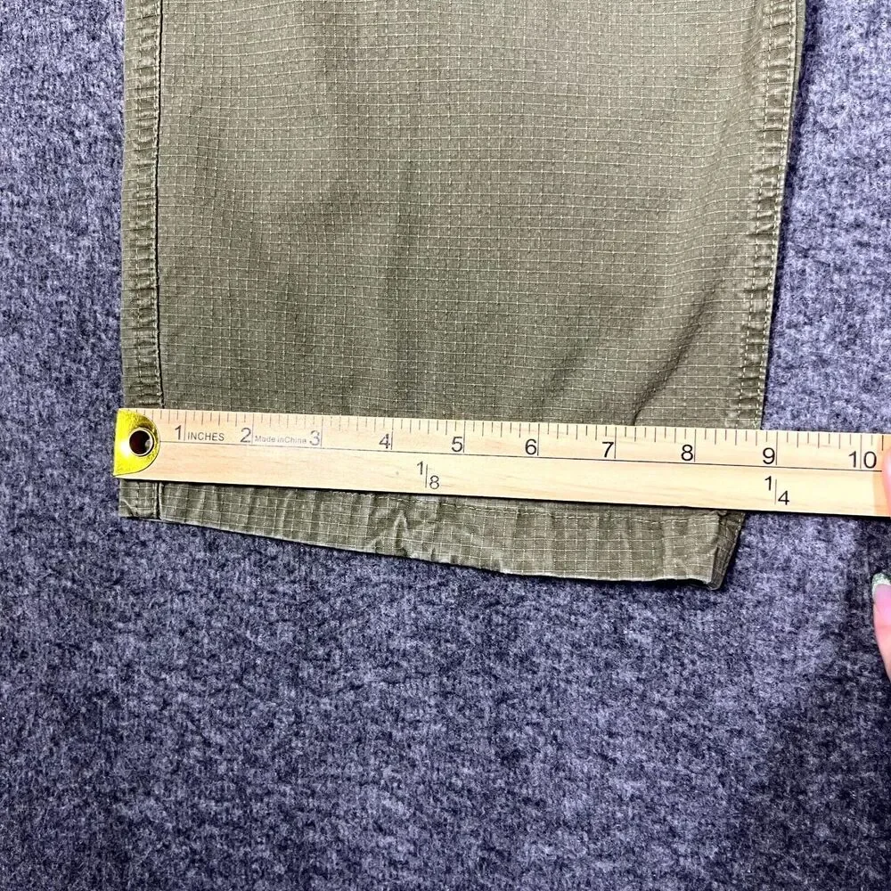 Nike SB Kearny Cargo Pants Olive Green Rip Stop Loose Fit Size 30 M A: 28x29